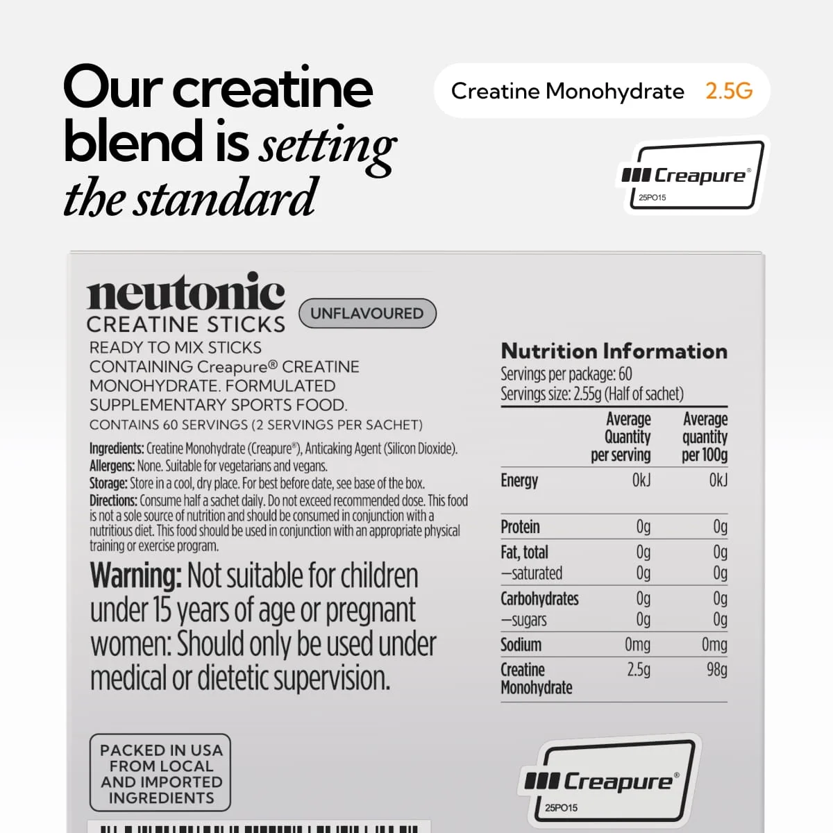 Creatine Sticks - Unflavoured - Image 6